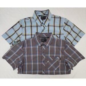 Magpul Industries Tactical Short Sleeve Shirt Men Size M SnapDown Plaid Lot of 2